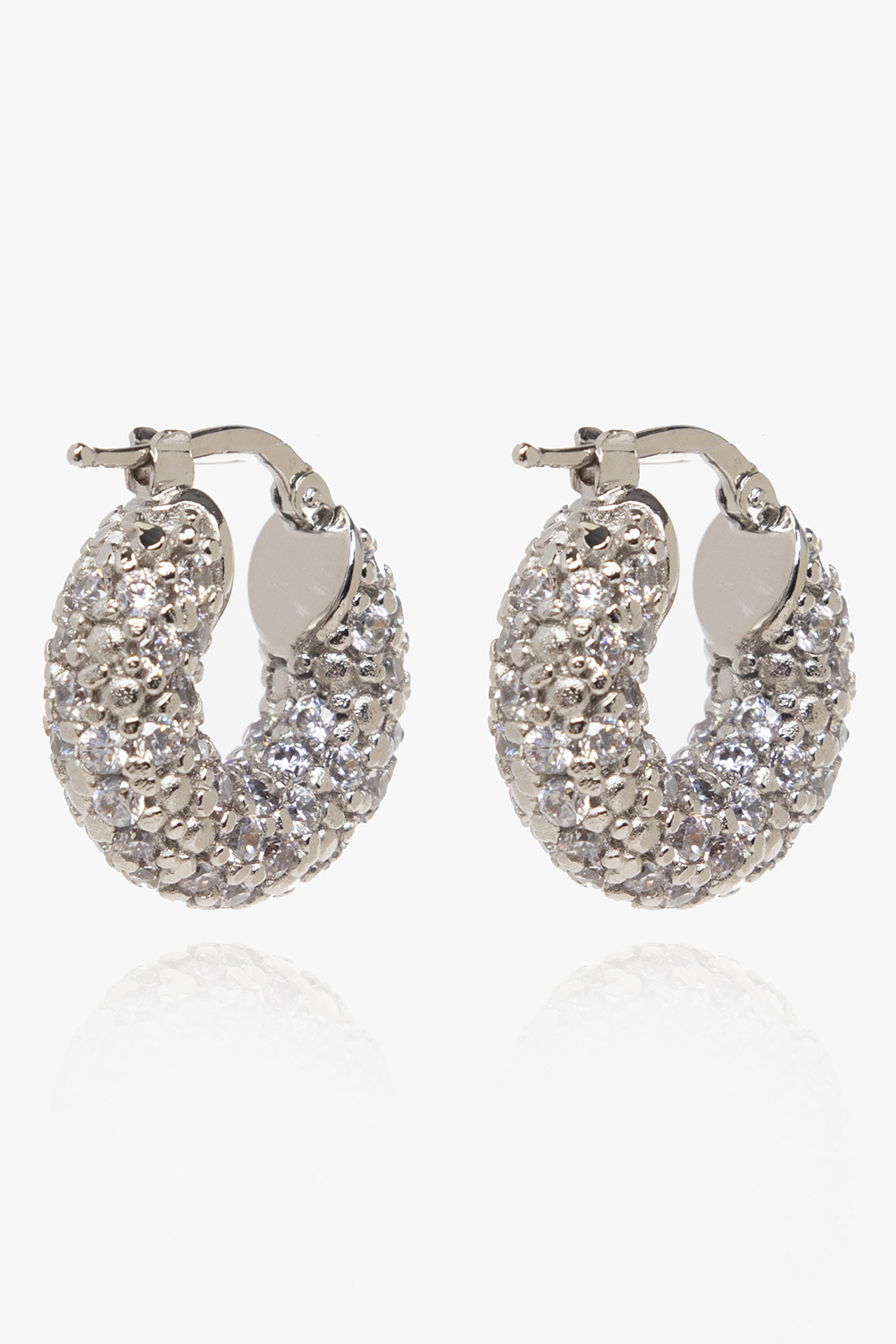 【関税＆送料込み】Jil Sander Circular Earrings Jil Sander Silver circular earrings polished finish | The